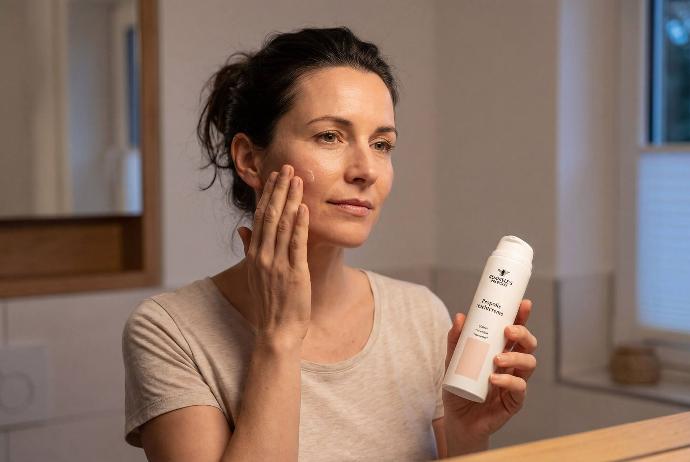 Remmele Propolis Nachtcreme wird abends als Nachtpflege verwendet