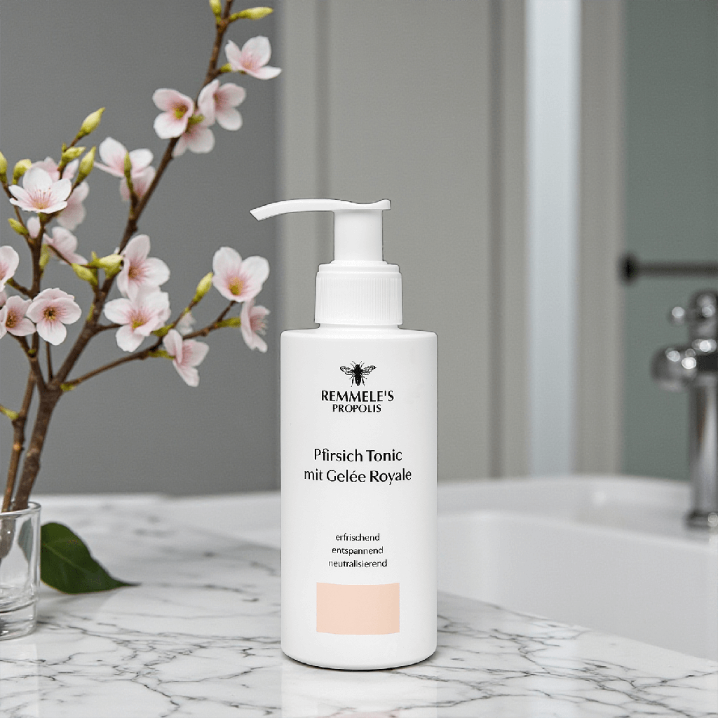 Pfirsich-Tonic mit Gelée Royale Umgebung