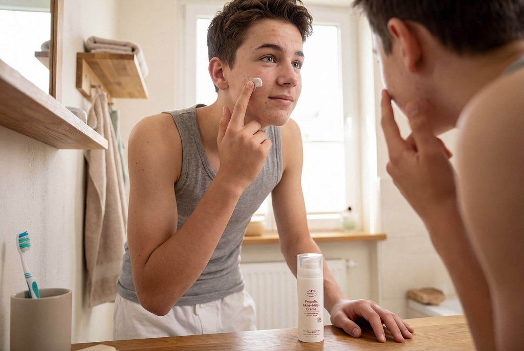 Propolis Akne-Mild-Creme Anwendung